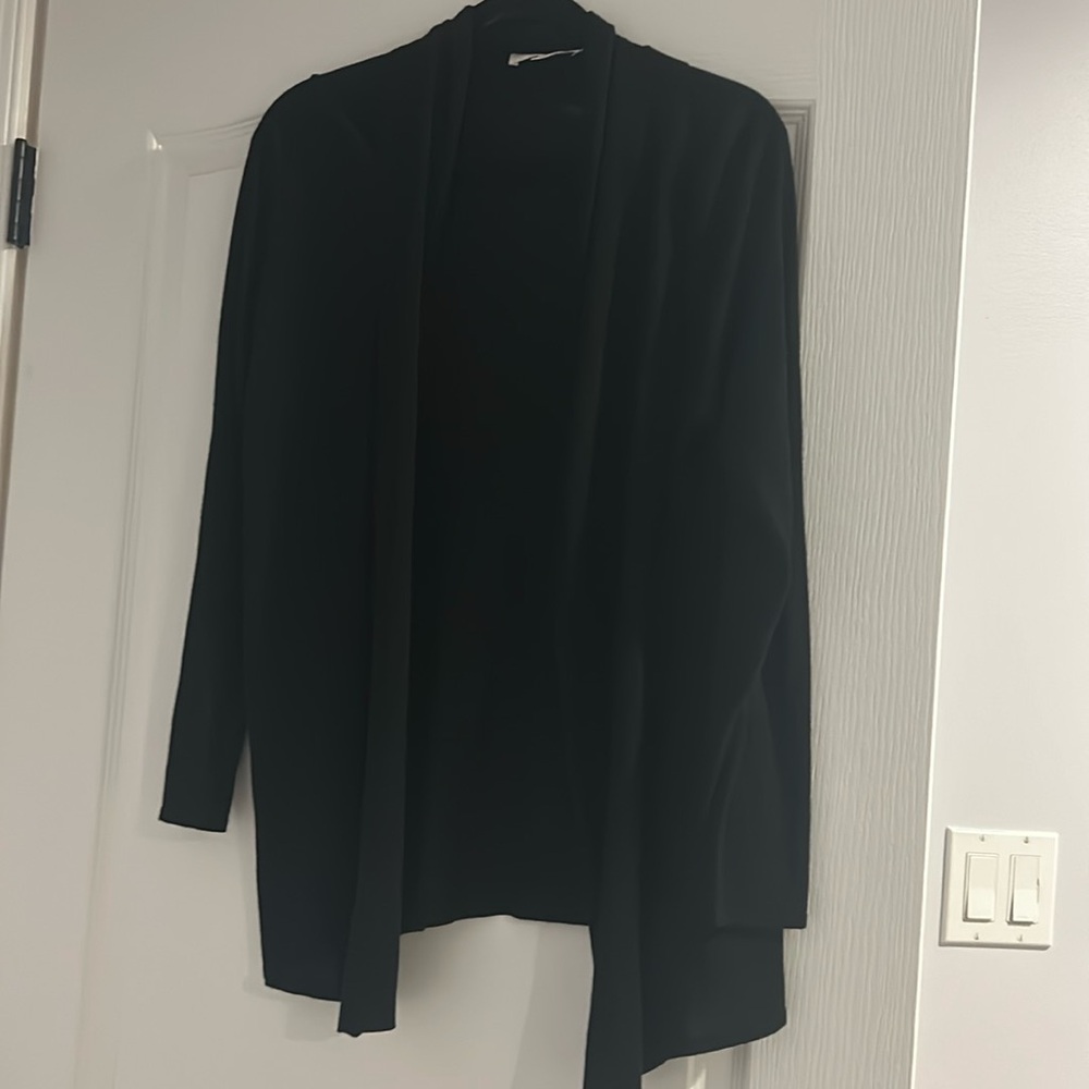 black cardigan sweater